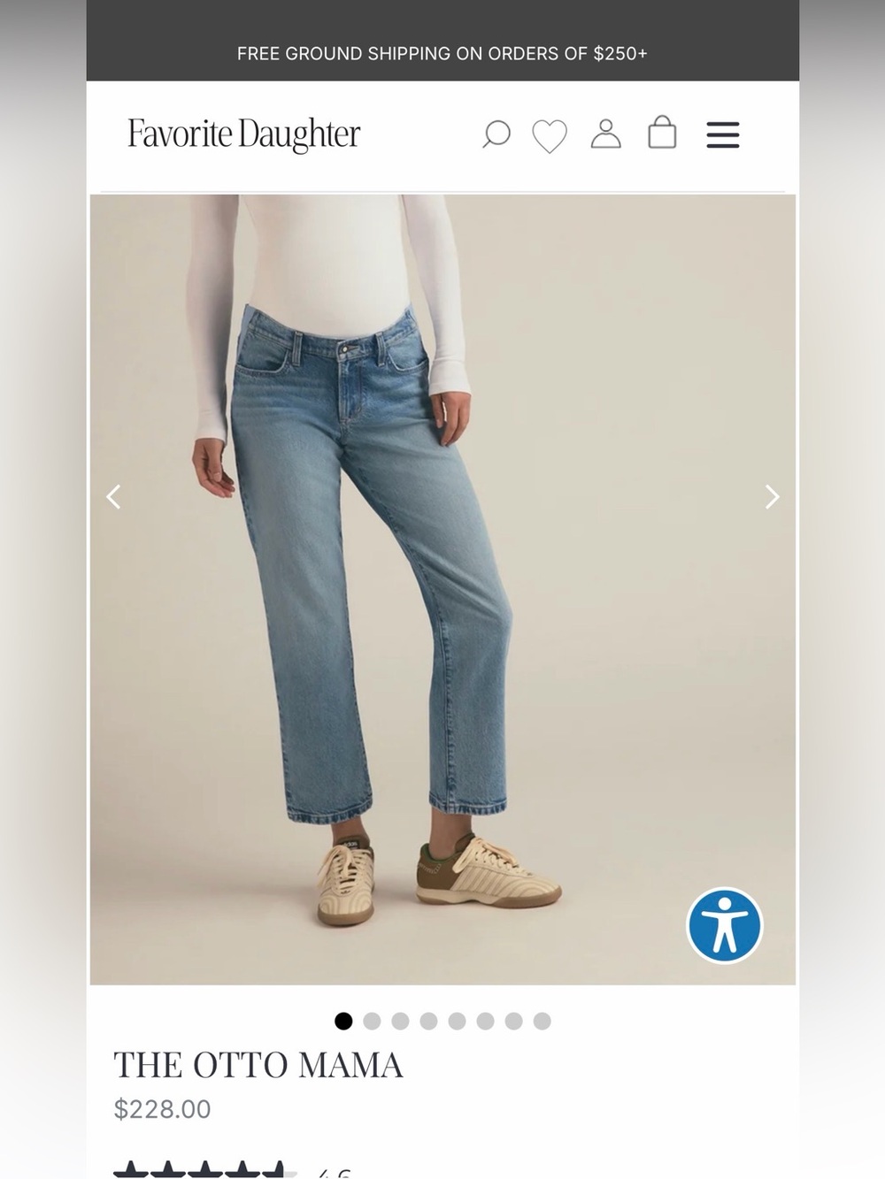 Favorite Daughter Maternity Jeans The Otto Mama NWT